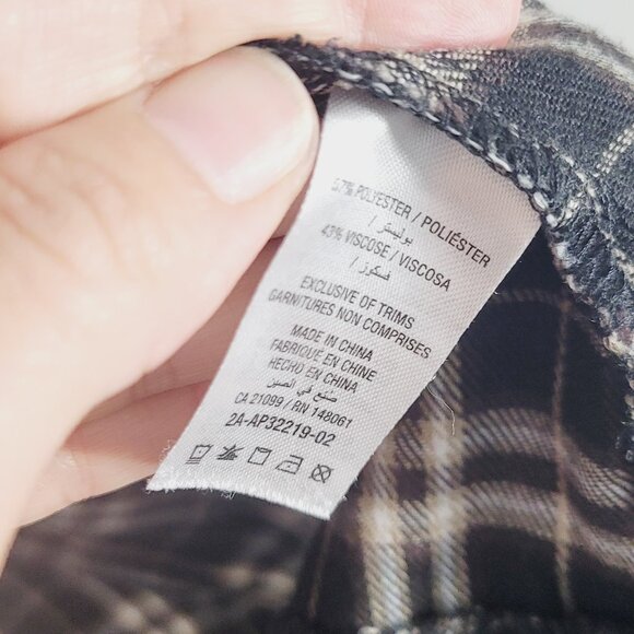 Ardene 2Pc Set Black White & Beige Two Pleated Plaid Mini Skirts Size XL - Picture 15 of 16